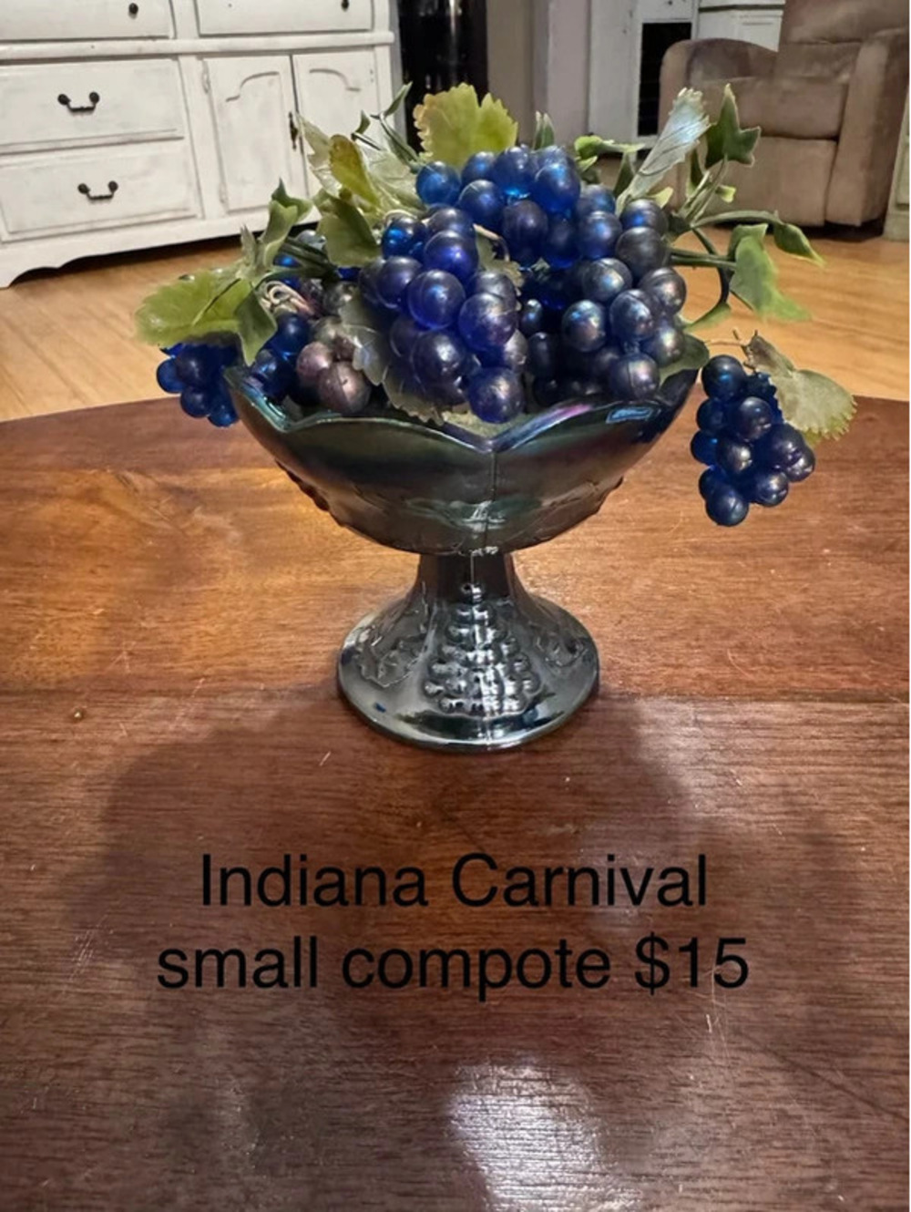 Indiana carnival glass small compote